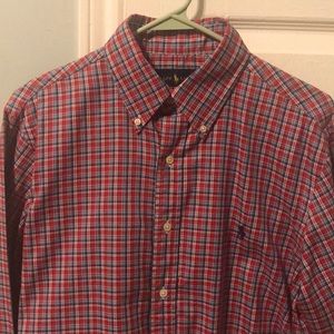 Polo button down shirt.